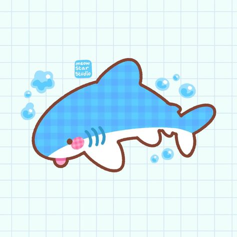 Gingham shark! 🩵💙 coming to my shop soon 🎉 #whimsical #aesthetic #childhood #cozyart #sketch #doodle #animalart #simple #texture #littleguys #nostalgia #happyvibes #innocent #joyful #cheerful #endearing #originalartwork #handmade #smallbusiness #giftideas #smallshop #sticker #stickers #artshop #explore Shark Illustration Cute, Simple Shark Drawing, Marine Doodles, Fish Core, Cute Shark Drawing, Hammerhead Shark Drawing, Aesthetic Shark, Shark Doodle, Aesthetic Childhood