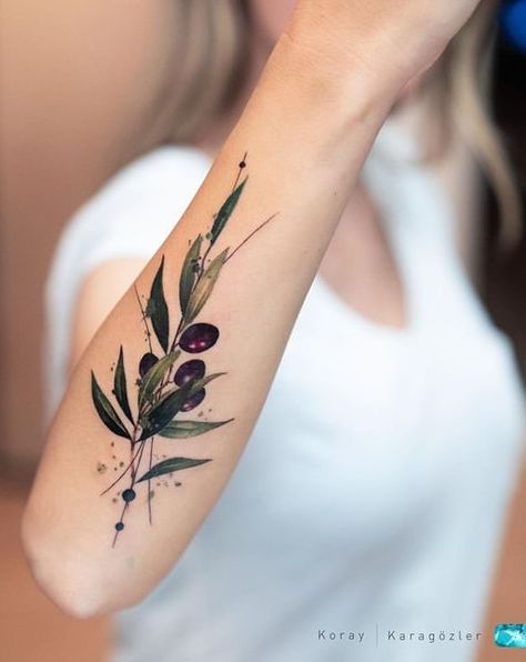 Olive Tree Tattoos, Olive Tattoo, Olive Branch Tattoo, Branch Tattoo, Botanical Tattoo, Abstract Tattoo, Tree Tattoo, Tattoo Models, Olive Branch