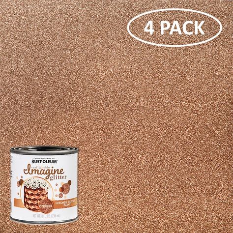 Rust-Oleum Imagine 4-Pack Copper Acrylic Glitter Paint (Half-Pint) in the Craft Paint department at Lowes.com Method Soap, Painting Baseboards, Copper Glitter, Art & Craft Paint, Half Pint, Craft Paint, Rust Oleum, Silver Paint, Glitter Paint