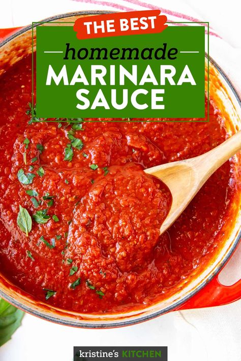 Diy Marinara Sauce, Best Homemade Marinara Sauce, The Best Spaghetti Sauce, Best Marinara Sauce, Best Spaghetti Sauce, Homemade Marinara Sauce, Italian Spaghetti, Dinner Favorites, Marinara Sauce Recipe