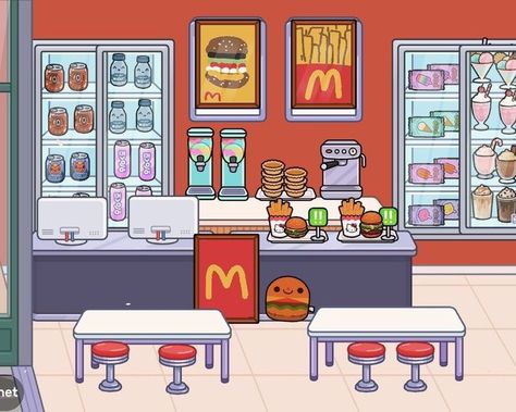 Toca Rp Idea, Toca Boca Painting Ideas, Toca Life World House, Toca Boca Hair Salon, Toca Life World Aesthetic Pfp, Bad Room Ideas, 가족 일러스트, Mc Donald's, Toka Boka