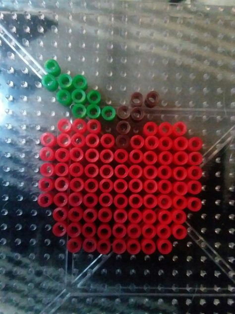 Apple Perler Beads, Bead Things, Perler Bead, Perler Beads, Beading, Lego, Beads, Quick Saves