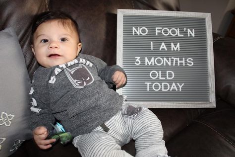 April Fools Baby Photoshoot, April Monthly Baby Picture, Monthly Photoshoot, Bday Photoshoot, Month Photos, Monthly Pictures, Monthly Baby Pictures, Milestone Pictures, Baby Letters