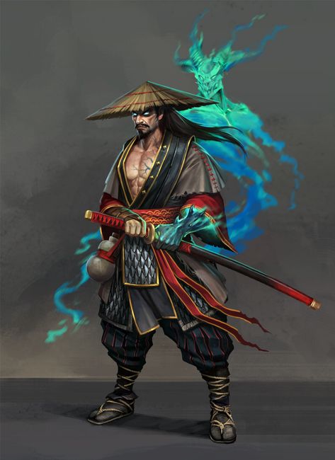 ArtStation - The Heroes Martial Arts Fantasy Art, D&d Samurai, Japanese Wizard, Dnd Samurai Character Design, Samurai Concept, Fantasy City Map, Epic Characters, Villain Character, Pathfinder Character