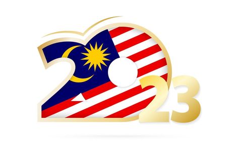 Year 2023 with Malaysia Flag pattern. Malaysia Madani Logo, Logo Malaysia Madani 2023, Merdeka Decoration, Malaysia Madani, Independence Day Poster, Malaysia Flag, Flag Pattern, Numbers Preschool, Knowledge Facts