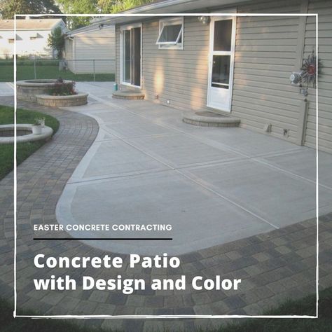 Concrete is a popular material when it comes to constructing a patio. A concrete patio in San Antonio can add curb appeal to your home or business and also increase its value. Easter Concrete Contracting has the expertise and experience to address all of your concrete and construction services. Contact for any simple to intense project. #patio #outdoorliving #garden #landscaping #design #backyard #patiodesign #landscapedesign #summer #patiodecor #home #landscape #outdoor Concrete Patio On A Budget, Mixed Concrete And Paver Patio, Concrete Patio With Paver Extension, How To Extend Concrete Patio With Pavers, Concrete Patio Addition Ideas, Adding Pavers To Existing Concrete Patio, How To Extend Concrete Patio, Extending Concrete Patio With Pavers, Pavers Around Concrete Patio