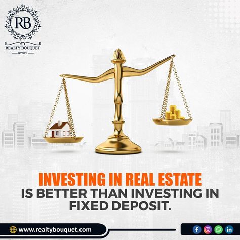 INVESTING IN REAL ESTATE IS BETTER THAN INVESTING IN FIXED DEPOSIT. 🌎𝘄𝘄𝘄.𝗿𝗲𝗮𝗹𝘁𝘆𝗯𝗼𝘂𝗾𝘂𝗲𝘁.𝗰𝗼𝗺 . . . . . . . . . . . . . #realtybouquet #farmhouse #property #trending #invest #realestate #song #bollywoodstars #bollywoodsarees #bollywoodmovies #panjabisong #PanjabiCollection #jaatbrand #jaatcommunity #jäät #gujjarsamaj #instagram #fact #facebook #trending #trendingpost #goldenglobes2023 #trendingnews #trendingfashion #stylediary #styleover40 #styleinfluencer #tipsforbuyers Farmhouse Property, Fixed Deposit, Real Estate Investment Trust, Investing In Real Estate, Real Estate Ads, Flyer Ideas, Social Media Poster, World Cities, Influencers Fashion