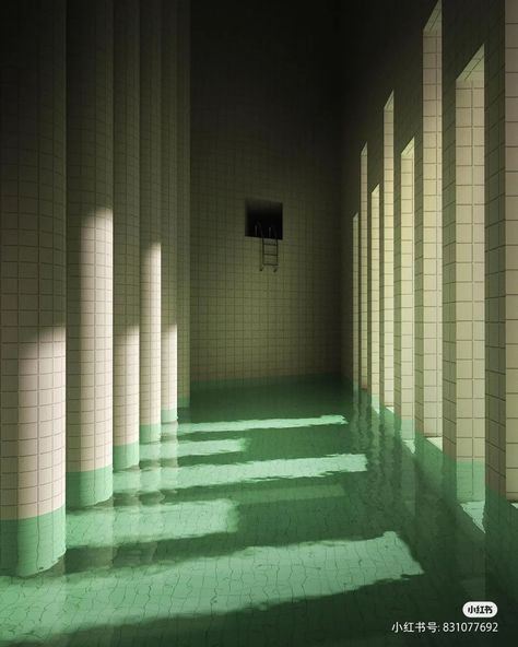 Backrooms Pool Rooms, Pool Rooms Backrooms, Liminal Aesthetic, The Backrooms, Dreamscape Architecture, Dreamcore Aesthetic, Weirdcore Aesthetic, Pool Room, Liminal Space