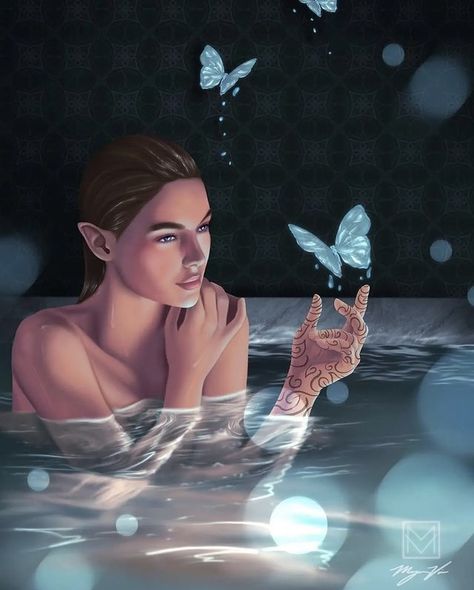 Feyre A Court Of Mist And Fury, Rhysand Powers, Feyre In Summer Court, Feyre Water Wolves, Feyre Middengard Wyrm, Feyre High Lord Meeting Dress, Feyre Glowing, Feyre Trapped In Spring Court, Water Wraith Acomaf