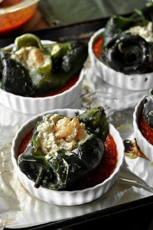 Roasted Shrimp-Stuffed Poblano Peppers Cooking Puns, Poblano Peppers Recipes, Stuffed Poblanos, Shrimp Stuffed, Too Much Pressure, Poblano Peppers, Roasted Shrimp, Making Dinner, Fire Roasted Tomatoes