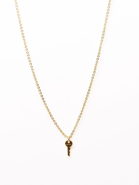 Elevate your everyday look with small, intentional details, like our Mini Key Necklace. Start small. Find your inspiration. Make a big impact. 16" chain with a 2" extender Lobster clasp closure Chain features a matching logo tag and mini key measuring .25” x .5” Not available for customization At The Giving Keys, we encourage you to embrace your word and then Pay It Forward to someone who needs it more than you when the time is right. Meaningful Gifts For Her, Giving Keys, Preppy Jewelry, Key Pendant Necklace, Pay It Forward, Your Word, What In My Bag, Jewelry Accessories Ideas, Dope Jewelry