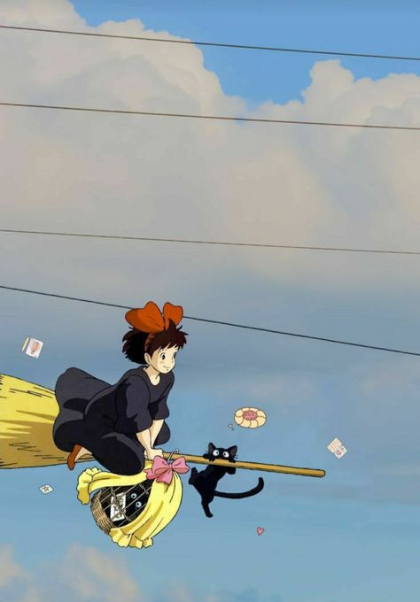 Ghibli Studio, Kiki's Delivery Service, Delivery Service, Studio Ghibli, Iphone Wallpapers, Cute Wallpapers, Random Things, Wallpapers, My Saves