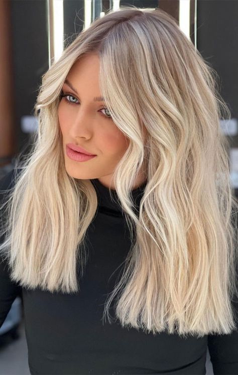 Beachy Blonde, Blonde Summer Hair 2024, Sunrise Blonde Hair, Vibrant Hair Color Ideas, Trendy Blonde Hair 2024 Summer, Blonde Hair Winter 2024, Blonde Hair Autumn 2024, Sun Bleached Hair, Bleach Hair Color