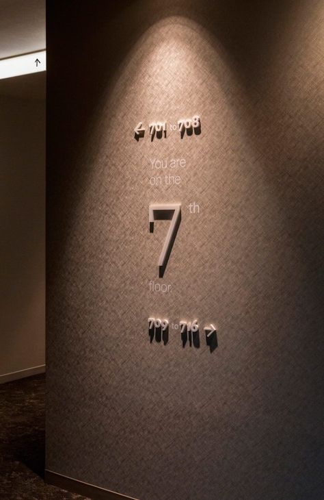 Hotel Wayfinding, Apartment Corridor, Info Poster, Typographic Artwork, Hotel Sign, Range Design, Hotel Signage, Room Signage, Hotel Corridor