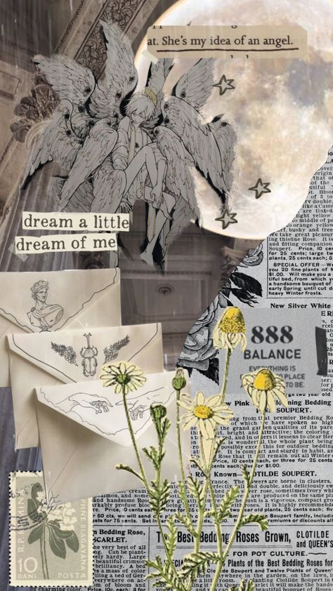 #angel #angelcore #aesthetic #vintage #love #collage #moodboard #cute #moon #letters #flowers #daisies Daisy Moodboard, Vintage Daisy Aesthetic, Vintage Daisy Wallpaper, Daisy Collage, Sun And Moon Collage Wallpaper, Daisy Quotes, Daisy Wallpaper, Yellow Daisies, Vintage Collage