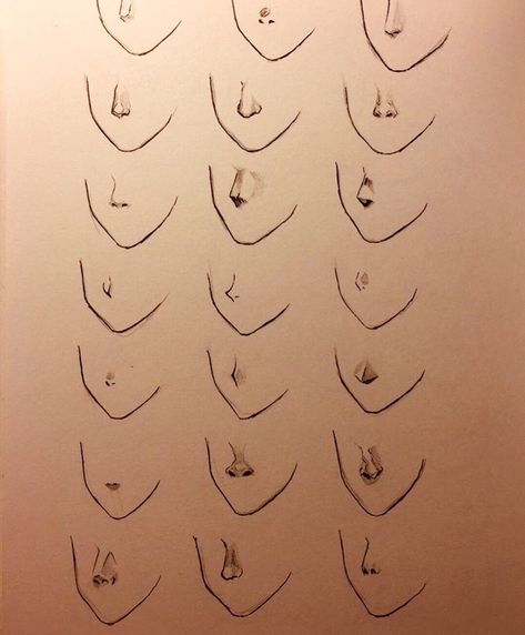 Noses Reference Drawing, Nose Drawings, Manga Nose, Cartoon Noses, Anime Nose, Drawing Tutorial Face, Drawing Tutorials For Beginners, Nose Drawing, Face Drawing Reference