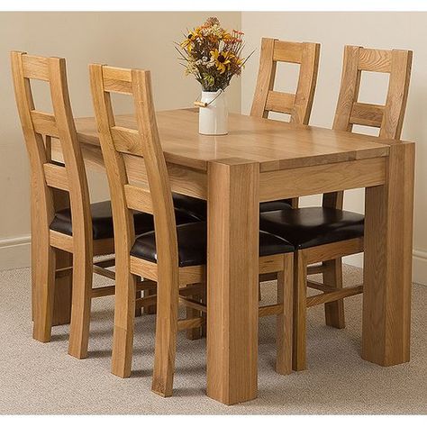 Rustic Oak Dining Table, Oak Extending Dining Table, Wood Dining Room Table, Oak Dining Chairs, Kitchen Dining Sets, Oak Dining Table, Dining Table Design, Wooden Dining Tables, Extendable Dining Table