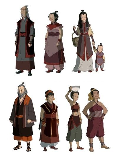 The Last Airbender Characters, Aang The Last Airbender, Fire Clothes, Background Characters, Cartoon Body, Party Characters, Avatar The Last Airbender Art, Fire Nation, Avatar Characters