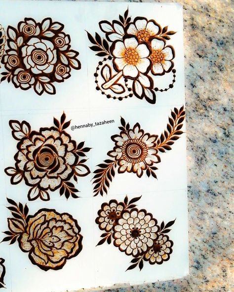 Mehndi Paches Design, Mehendi Flower Designs, Mehandi Flowers Design, Floral Mehndi Designs Flower, Mehndi Flower Designs, Mehndi Flowers, Henna Flower Designs, Floral Henna Designs, Mehndi Designs Bridal Hands