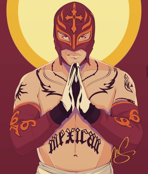 Rey Mysterio Drawing, Rey Mysterio Art, Rey Mysterio Wallpapers, Mysterio Drawing, Wwe Fanart, Mankind Wwe, Ray Mysterio, Rey Mysterio 619, Wwe The Rock