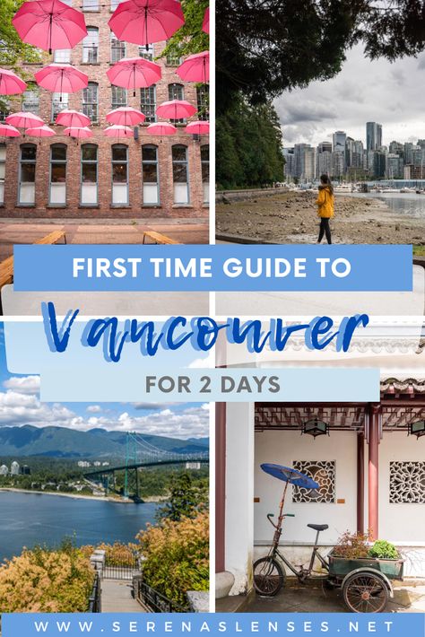 Visiting Vancouver for the first time? Only have two days in Vancouver? This first time visitor guide to Vancouver will show you how to spend the perfect 2 days in Vancouver. Vancouver travel, Canada travel guide, Vancouver holiday, Vancouver holiday... Vancouver Itinerary, Vancouver Travel Guide, Lynn Canyon, Canada Vacation, Vancouver Travel, Canada Vancouver, Canada Travel Guide, Granville Island, Temperate Rainforest