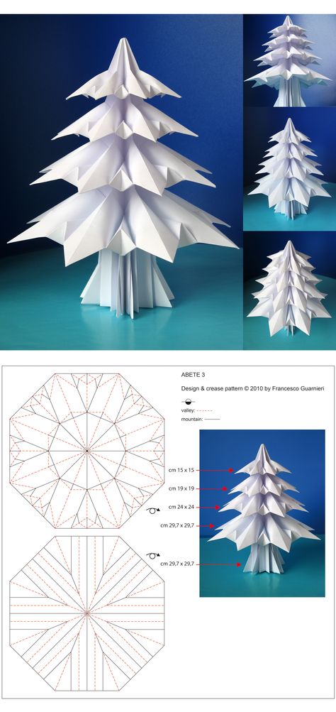 Origami Christmas Tree. Christmas Paper Decorations, Origami Tree, Origami Christmas Tree, Origami Paper Folding, Cute Origami, Origami Paper Art, Modular Origami, Art Origami, Christmas Origami