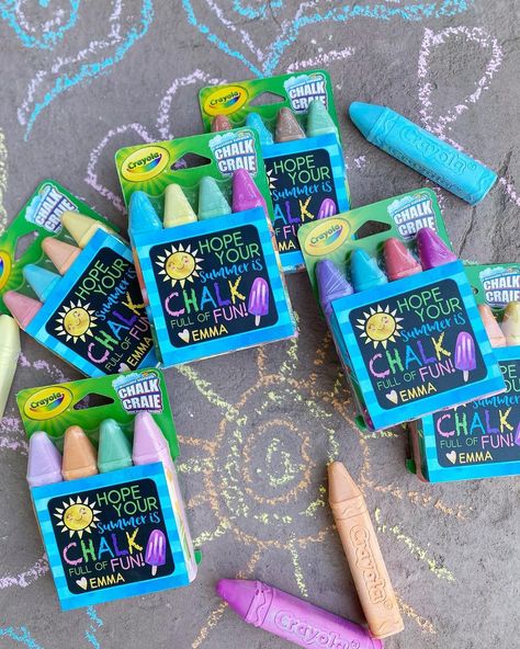 Preschool Class Gifts For Kids, Gifts For Students End Of Year, Summer Class Gifts For Kids, Toddler End Of Year Gifts, Kids End Of School Gifts, End Of School Classmate Gifts, End Of School Gifts For Kids, Chalk Party Favor, End Of The Year Class Gifts