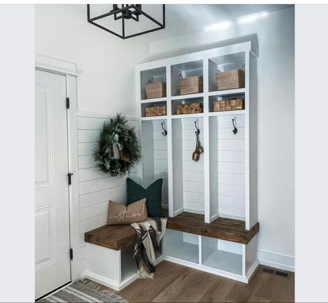 Mudroom Ideas Entryway Corner, Mud Room Corner, Small Mud Room Ideas Entryway Garage, Alcove Mudroom, Diy Mudroom Bench Plans, Entryway Corner, Mudroom Shoe Storage, Mudroom Storage Ideas, Mudd Room