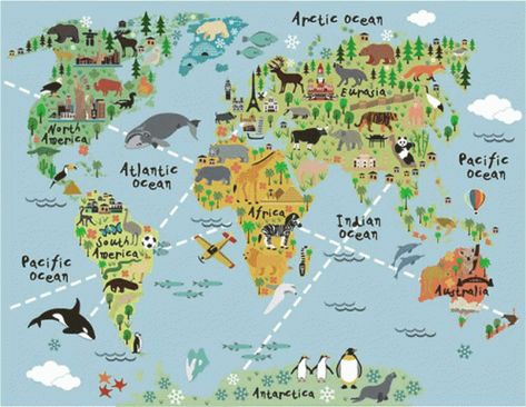 World Map Trifoglioverde GIF - WorldMap Trifoglioverde Places - Discover & Share GIFs Map Monde, World Map Mural, World Map Wall Decal, Map Wall Decal, Kid Decor, Map Wall Mural, Kids World Map, Childrens Wall Decor, Map Murals