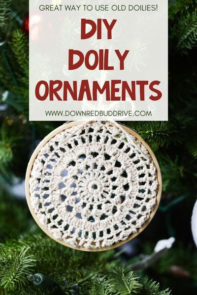 These super simple Doily Ornaments are the perfect Christmas craft! They take about 5 minutes to make and turn out beautifully! Doily Ornaments | Doily Crafts | Doilies Crafts | Doily Ornaments Holidays | Ornaments DIY | Ornaments DIY Christmas | Ornament Ideas | Christmas Ornaments DIY | Christmas Ornaments to Make | Christmas Ornaments DIY | Christmas Ornaments Homemade | Down Redbud Drive #christmasornaments #diychristmas #christmascraft #handmadechristmas Doily Ornaments, Ornament Ideas Christmas, Simple Christmas Diy, Holiday Ornaments Diy, Make Christmas Ornaments, Doily Crafts, Christmas Ornament Ideas, Ornaments Diy Christmas, Doilies Crafts