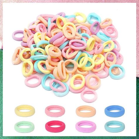 200Pcs Baby Hair Ties, Cotton Toddler Hair Ties for Girls and Kids 1 Inch Multicolor Seamless Hair Bands For Kids, Baby Hair Ties, Denture Adhesive, Cotton Hair, Multi Colored Hair, Toddler Hairstyles Girl, Band Kid, Elastic Hair Ties, Nature Kids