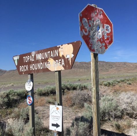 Topaz Mountain is a popular place for gem hunters to gather and dig for a day. It's very remote -  about 36 miles northwest of Delta - and you'll travel on a dirt road to get there. Rock Hounding Utah, Monument Colorado, Utah Vacation, Utah Adventures, Fossil Hunting, Utah Road Trip, Rock Hunting, Utah Hikes, Gem Mining