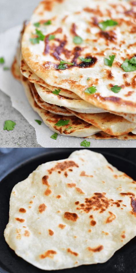 Two Ingredient Dough Naan Flatbread Mini Naan Pizza, Yogurt Flatbread, Two Ingredient Dough, Naan Flatbread, Keto Bread Recipe, Recipes With Naan Bread, No Bread Diet, Quick Diet, Sandwich Wraps