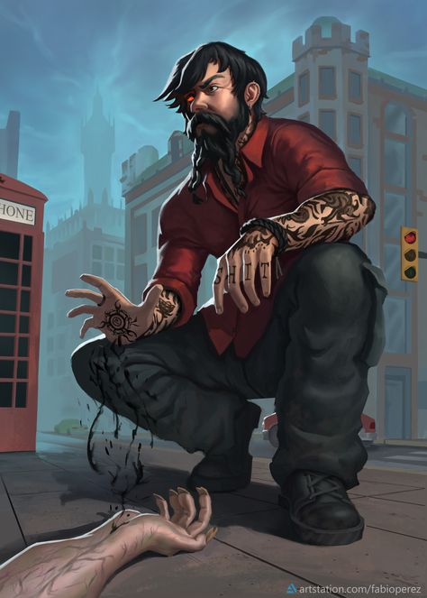 Modern Mage Character Design, Shadowrun Mage, Urban Character Design, Modern Dnd Character Design, Shadowrun Art, Modern Wizard, Modern Dnd, Urban Fantasy Art, Dessin Game Of Thrones