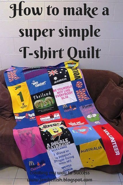 Tshirt Quilt Diy, T-shirt Quilts, Tshirt Quilt Pattern, Tee Shirt Quilt, Shirt Quilts, Tshirt Blanket, T Shirt Quilt, Tshirt Quilt, Way To Success