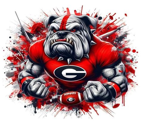 Bulldog Wallpaper, Glowing Red Eyes, Ga Bulldogs, Georgia Dawgs, Bulldog Mascot, Georgia Football, Bulldogs Football, Intellectual Property, Pink Eyes