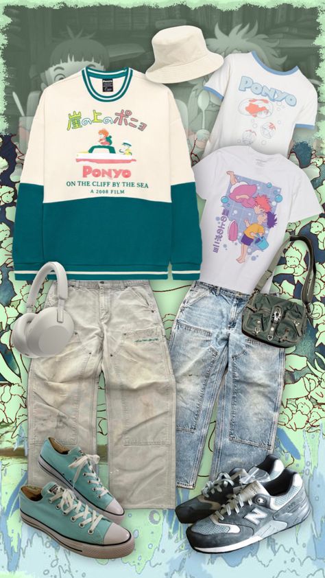 ponyo inspired outfit #outfitinspo #outfit #ponyo Ghibli Inspired Outfits, Outfits For Japan, Future Outfit, Inspired Outfits, Retro Outfits, Studio Ghibli, Your Aesthetic, Creative Energy, New Outfits