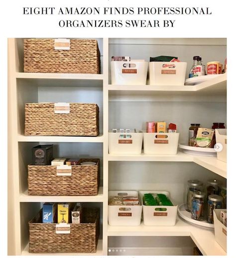 An organized life is a less stressful life. Organize like the pros, yet with less alternatives. #home  #homedecor  #homemade  #homedesign  #homestyle  #homedecoration  #homestyling  #homeinspo  #homeinterior #goldentribe Panty Organization, Pantry Bin, Organized Pantry, Professional Organizers, Drawer Inserts, Drawer Divider, Home Storage Solutions, Unique Storage, Plastic Storage Bins