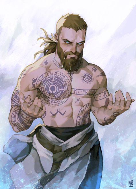 Norse Dnd, Arte Viking, Viking Character, Dnd Crafts, Symbole Viking, Character Artwork, Male Character, Reference Poses, Fantasy Warrior