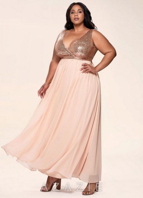 Rose Gold Dress Outfit, Bridesmaid Dresses Rose Gold, Bestie Wedding, Gold Bridesmaid Dress, Plus Size Holiday Dresses, Rose Gold Bridesmaid Dress, Blue Lace Maxi Dress, Debut Dresses, Plus Size Holiday