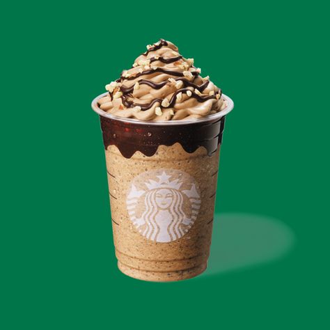 Chocolate Frappuccino, Starbucks Story, Pudding Packaging, Toasted White Chocolate Mocha, Frappuccino Starbucks, Starbucks Japan, Holiday Beverages, Hot Chocolate Fudge, Almond Crunch