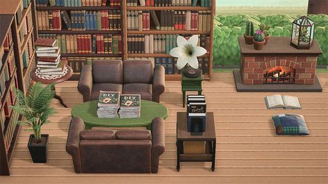 Best Animal Crossing: New Horizons Library Ideas – FandomSpot Cottage Core Animal Crossing, Animal Crossing Cafe, Library Cafe, Animal Crossing 3ds, Ac New Leaf, Animal Crossing Guide, Animal Crossing Wild World, Animal Crossing Villagers, New Animal Crossing