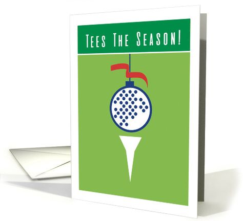 Golfer Christmas Card golfing, golf course, golf tee,  invites, party, Golf Cards, Christmas Golf, Upcycle Recycle, Holiday Humor, Golf Sport, Golf Cart, Cool Cards, Invitation Card, Holiday Parties