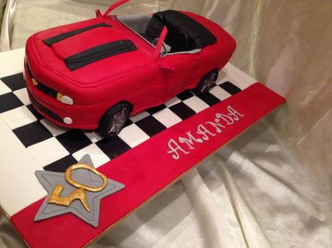 Convertible Camero Car Cakes For Men, Car Cakes, Cake For Husband, Hot Wheels Party, Convertible Car, Car Cake, Cakes For Men, Cute Cakes, The Glass