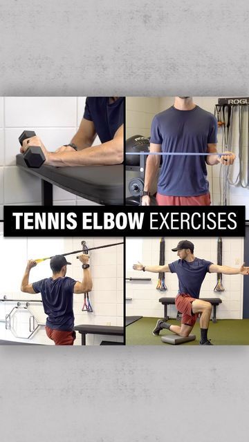 E3Rehab on Instagram: "Rehab for tennis elbow (lateral elbow tendinopathy) may include exercises that aim to address deficits in the tolerance and function of local tissues or other deficits in strength and range of motion required/helpful to return to prior level of activity. Click link in bio for more information!" Tennis Elbow Exercises, Advanced Workout Routine, Elbow Exercises, Tennis Elbow, Range Of Motion, Workout Routine, Link In Bio, Tennis, Motion