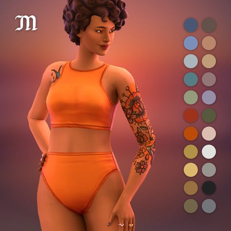 Sims 4 Swimsuit Cc Maxis Match, Sims 4 Maxis Match Swimwear, Basic Swimsuit, Body Swimsuit, Full Body Swimsuit, Female Swimwear, Clothes Cc, Cc Folder, Cc Clothes