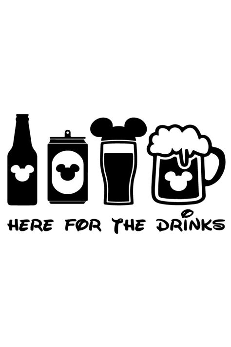 Here for the Drinks SVG | Disney Drinking SVG | Disney Silhouettes SVG | Disney World SVG | Drinking around the world epcot svg Disney Silhouettes Svg Free, Disney Cups Vinyl Svg, Disney Cricut Ideas, Epcot Svg, Disney Drinking Shirts Birthday, Disney Water Bottle Svg, Epcot Drinking Shirts, Drinking Around The World Epcot Svg, Disney Drinking Shirts Around The Worlds