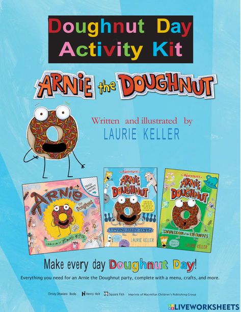 Arnie the Doughnut interactive worksheet Arnie The Doughnut Activities, Arnie The Doughnut, Donut Activities, Book Bakery, Doughnut Party, Raising Arrows, Storytime Crafts, Literary Genre, Story Activities