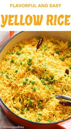 Best Yellow Rice Recipe, Easy South African Dinner Recipes, South African Sunday Lunch, Jamaican Sunday Dinner Ideas, Rice Easy Recipes, Cuban Meals, Yellow Rice Recipe, Yellow Rice Recipes, Rice Side Dish Recipes