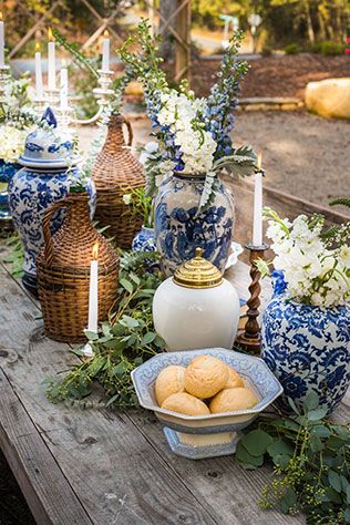 Delft Wedding Theme, Blue And White Party Decorations, Blue And White China Wedding, Blue China Wedding, Blue And White Wedding Decor, China Blue Wedding, Blue And White Wedding Theme, Blue Willow Wedding, Blue And White Party